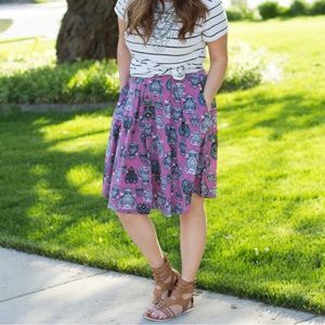 LuLaRoe Owl Print Madison Skirt